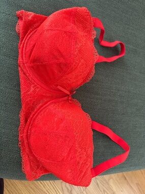 Freya 36G Red Lace Longline Underwire Bra - Women Intimates